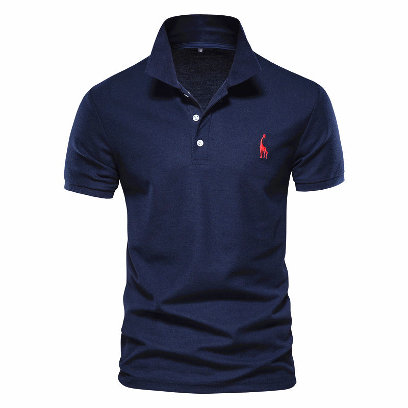 SUENTA Hommes | Herren Elegantes Poloshirt – Skandinavischer Flair & Exklusives Design Marine