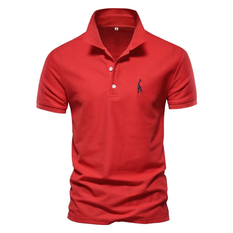 SUENTA Hommes | Herren Elegantes Poloshirt – Skandinavischer Flair & Exklusives Design Rot