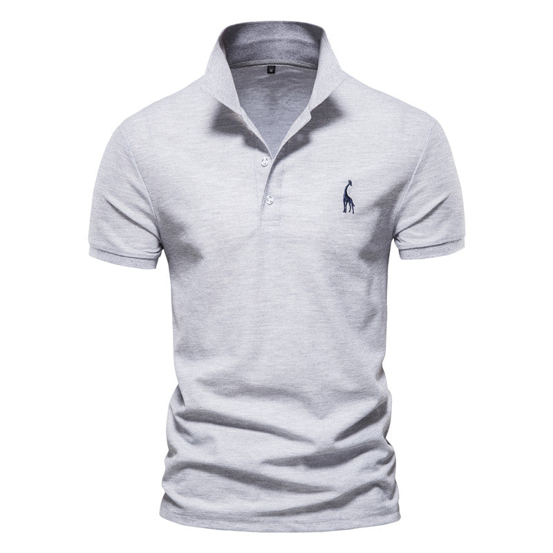 SUENTA Hommes | Herren Elegantes Poloshirt – Skandinavischer Flair & Exklusives Design Grau