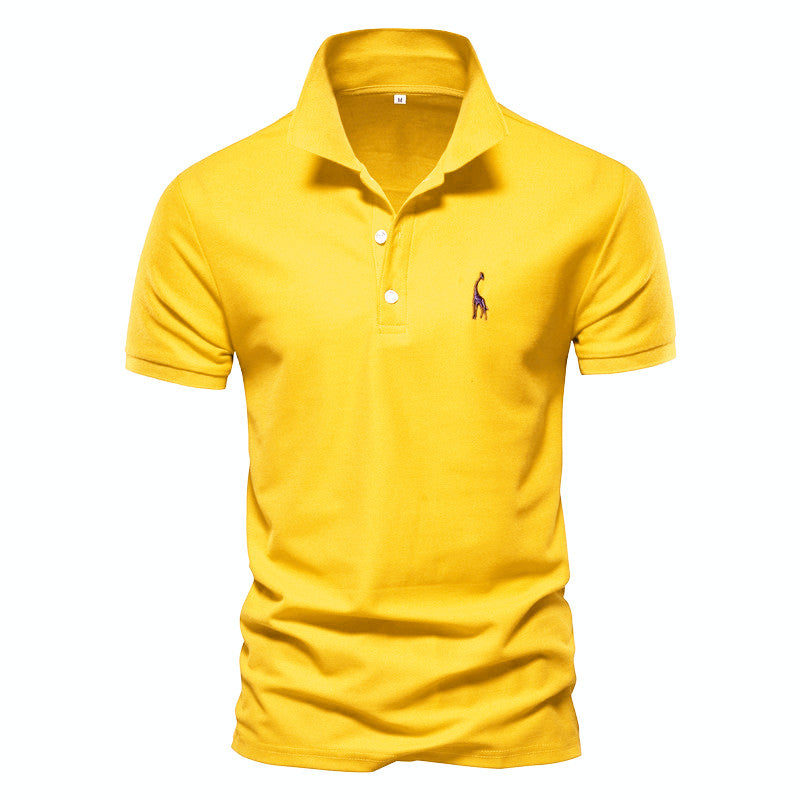 SUENTA Hommes | Herren Elegantes Poloshirt – Skandinavischer Flair & Exklusives Design Gul