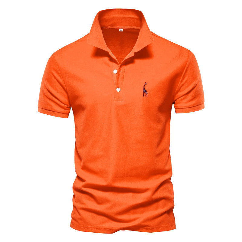 SUENTA Hommes | Herren Elegantes Poloshirt – Skandinavischer Flair & Exklusives Design Orange