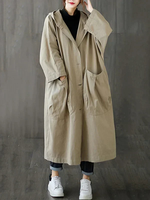 SUENTA Damen Langen Wasserfesten Trenchcoat Mantel Wind Und Wetter