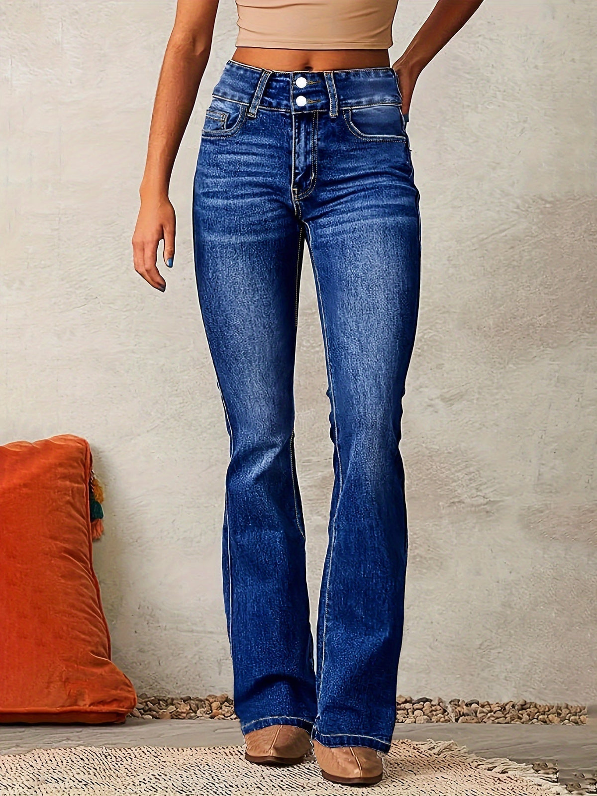 Isana | Jeans da donna a vita alta con gamba ampia