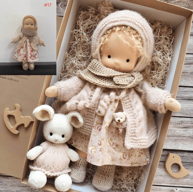 SUENTA Handgefertigte Waldorf-Kuschelpuppe – Poppi B