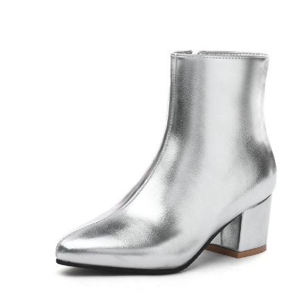 SUENTA Vassion Damen Stiefeletten - Silber mit Metallischem Glanz