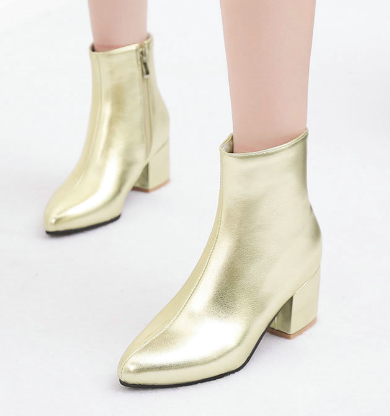 SUENTA Vassion Damen Stiefeletten - Silber mit Metallischem Glanz Gold