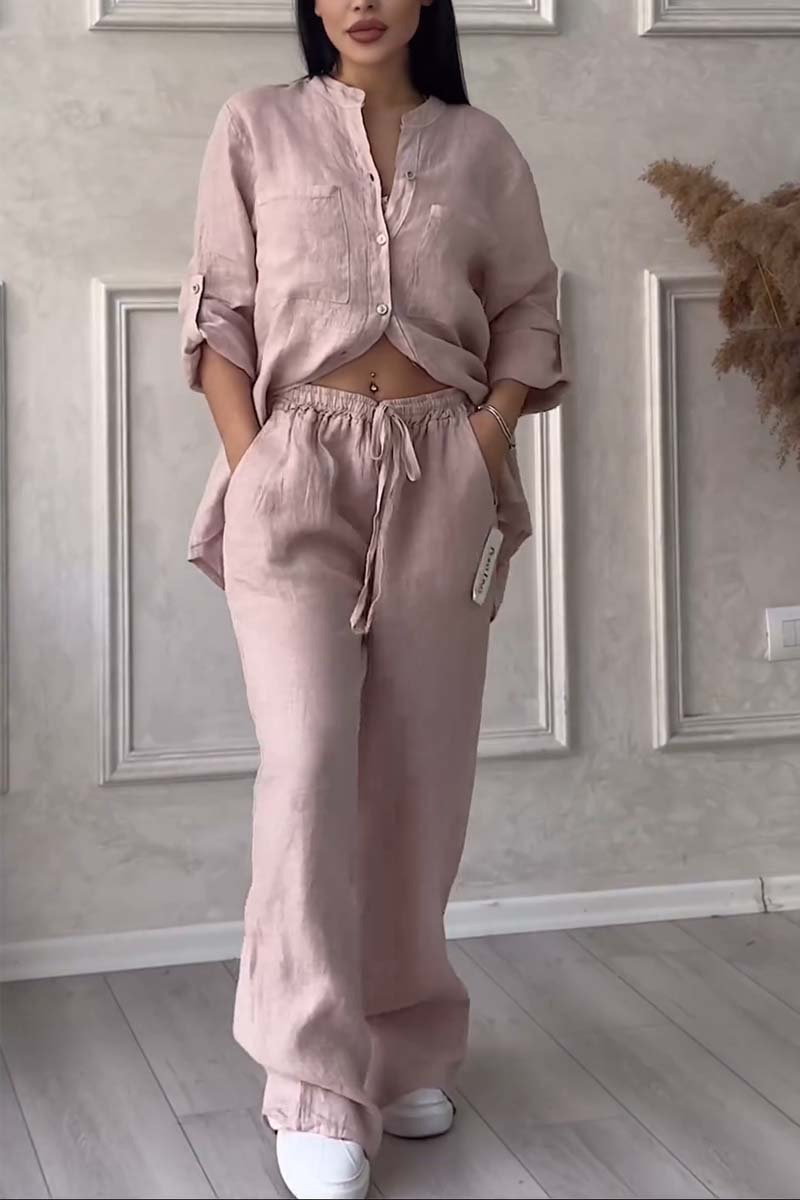 SUENTA Damen Zweiteiler Set – Bequemes Outfit aus Hochwertigen Materialien Fleischrosa