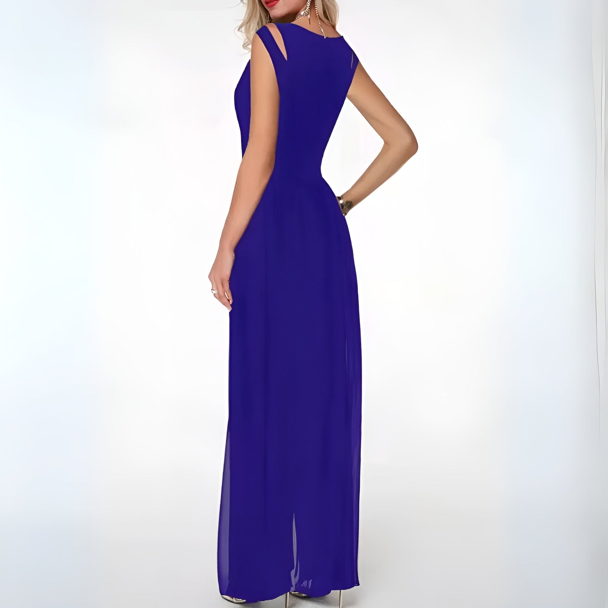 SUENTA Damen Jumpsuit Trendy Ärmelloses Design Schulterakzent - Overall