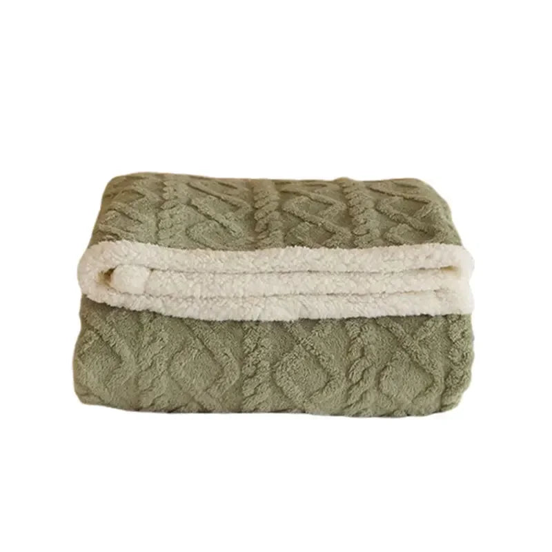 SUENTA Dicke Winter Lammwoll-Decke - WarmWool