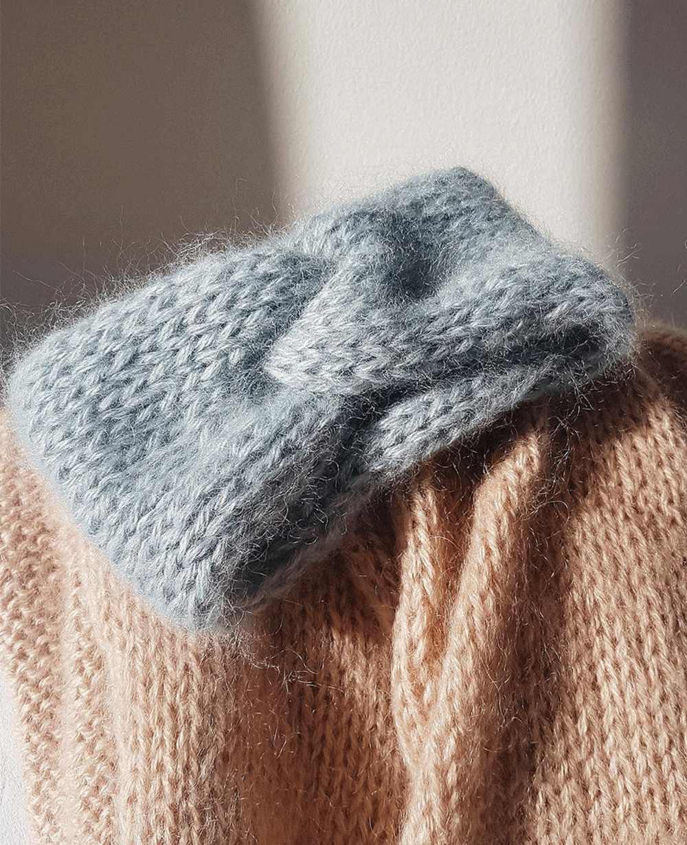 SUENTA Handgestricktes Stirnband Weich Leicht Nahtloses Design