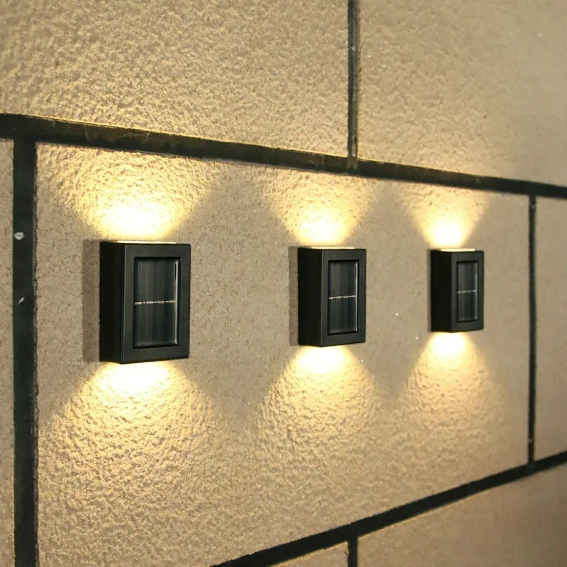 SUENTA SolarGlow - LED Solar Wandlampen – Kabellos, Wetterfest & Stimmungsvolles Licht für Außenbereiche