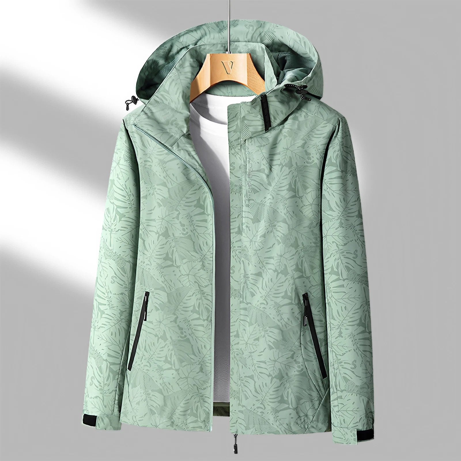 SUENTA Damen Kapuzenjacke Mit Reißverschluss Wasserdicht Winddichte - Winterjacke Damen Türkis