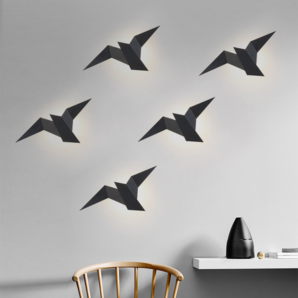 SUENTA Led-Wandlampe Vogel Im Origami-Stil Naila Moderne..