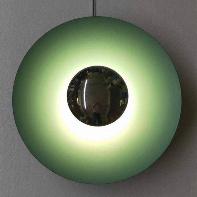 SUENTA Design Wandleuchte Mit LED In Farbigem Metall-Disk Stil Grün