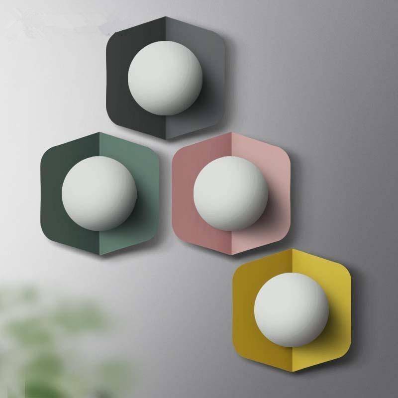 SUENTA Wandleuchte Mit Weißer Kugel Minimalist LED In Farben