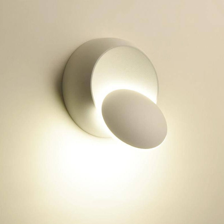 SUENTA Runde Verstellbare Design Wandlampe Metall Weiß 40cm Dimmbar
