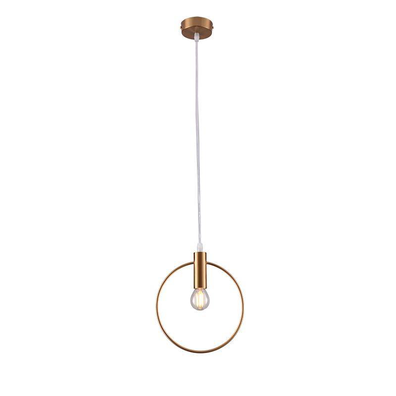 SUENTA LED-Hängelampe in runder Form mit goldenem Finish Metall