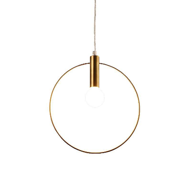 SUENTA LED-Hängelampe in runder Form mit goldenem Finish Metall