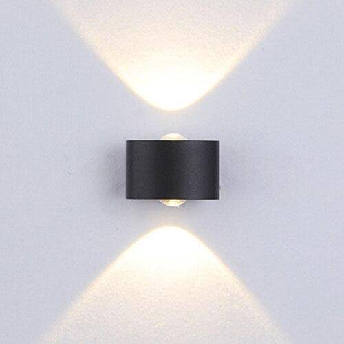 SUENTA LED Wandleuchte Außen Schwarz Oder Weiß Elegante Dekoration Einfach - Schwarz