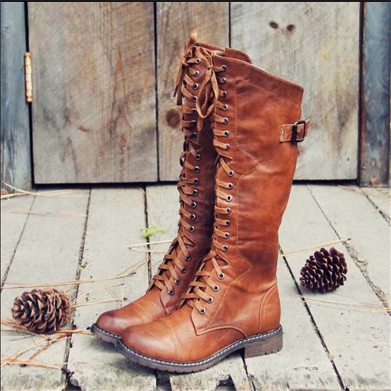 Amore | Damen Hohe Schnürstiefel im Reitstil