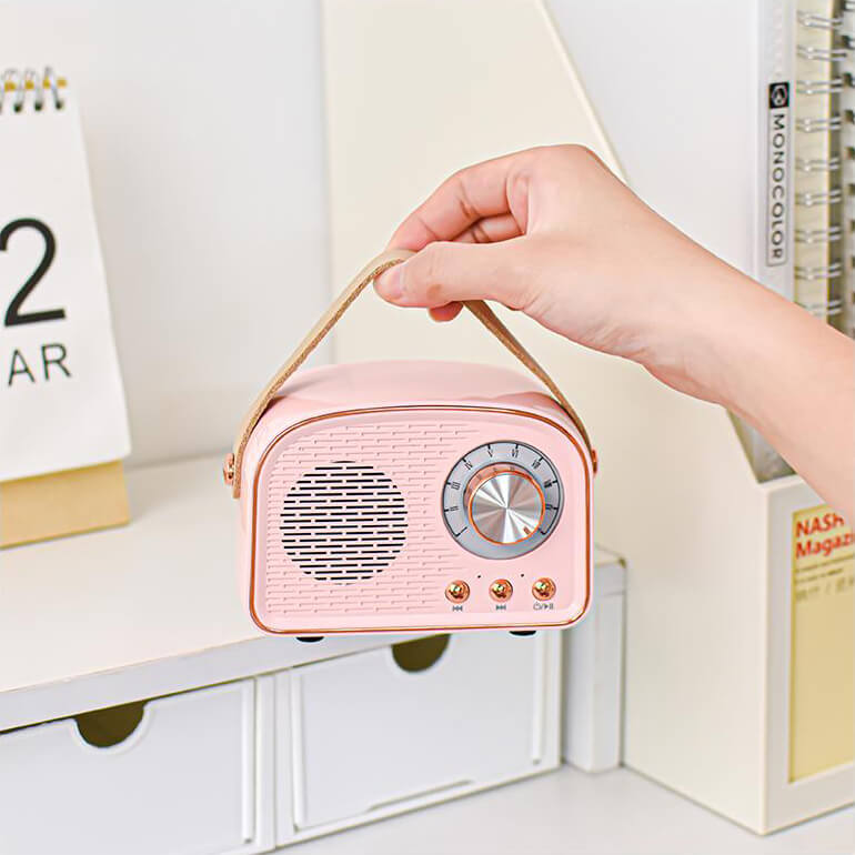 SUENTA Bluetooth Lautsprecher Retro Wireless Tragbares Radio