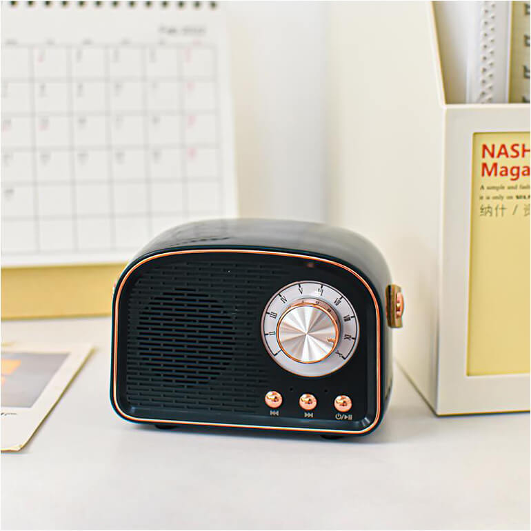 SUENTA Bluetooth Lautsprecher Retro Wireless Tragbares Radio