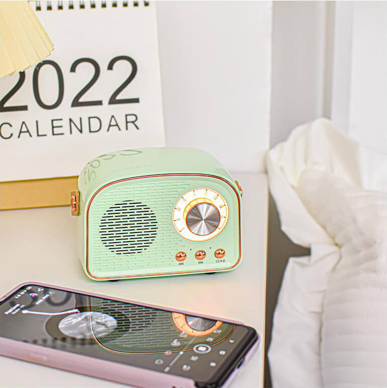 SUENTA Bluetooth Lautsprecher Retro Wireless Tragbares Radio