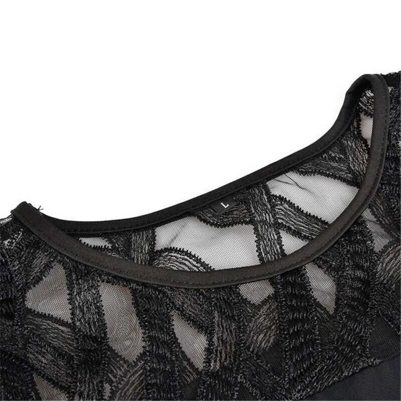 SUENTA Damen Midi-Abendkleid - Leicht mit ausgeschnittenen Ärmeln