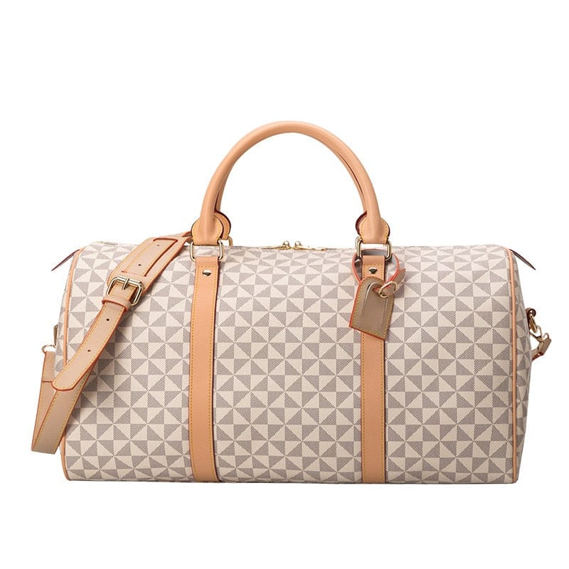 SUENTA Damen Reisetasche Schickes Design Praktischem Platz Blanco