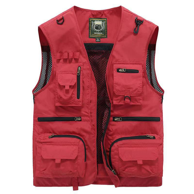 SUENTA Cargo-Weste Netzmaterial Praktische Taschen Outdoor-Ausflüge