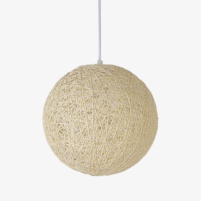 SUENTA Papier Wicker Kugel Hängeleuchte In Verschiedenen Farben Beige