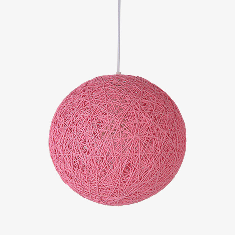 SUENTA Papier Wicker Kugel Hängeleuchte In Verschiedenen Farben Rosa
