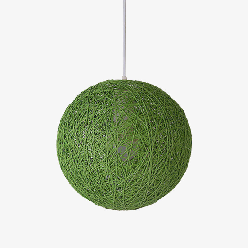 SUENTA Papier Wicker Kugel Hängeleuchte In Verschiedenen Farben Grün