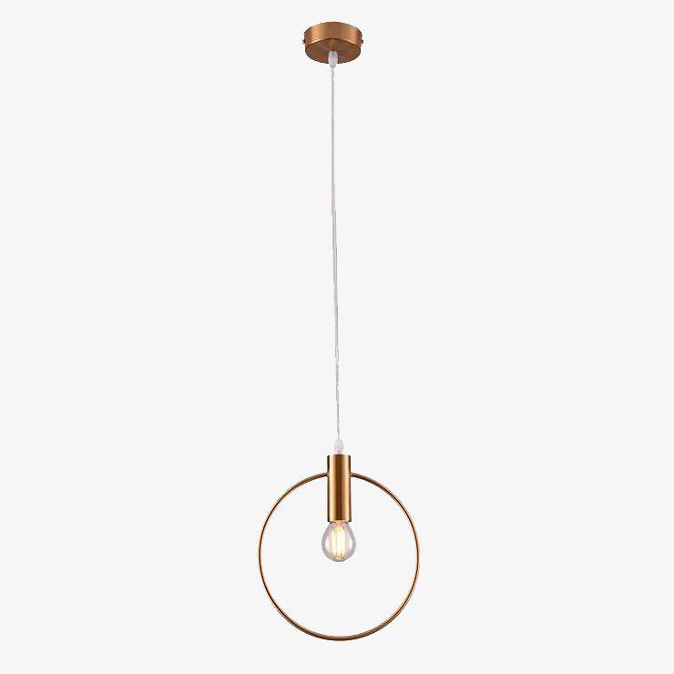 SUENTA LED-Hängelampe in runder Form mit goldenem Finish Metall