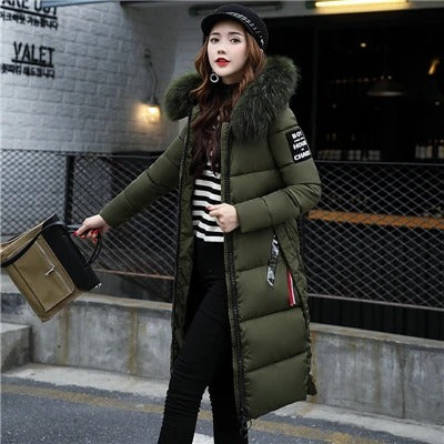SUENTA Flaming Damen Pufferjacke - Warm und Stilvoll für den Winter Armeegrün