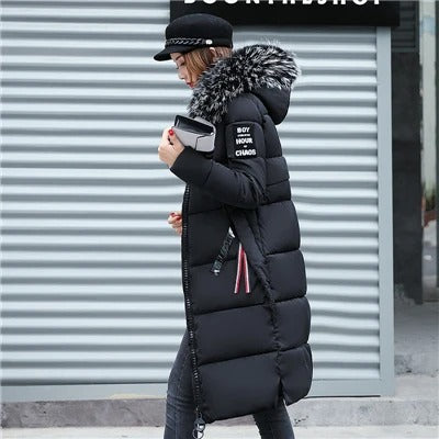 SUENTA Flaming Damen Pufferjacke - Warm und Stilvoll für den Winter Schwarz