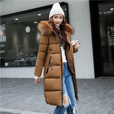 SUENTA Flaming Damen Pufferjacke - Warm und Stilvoll für den Winter Karamell