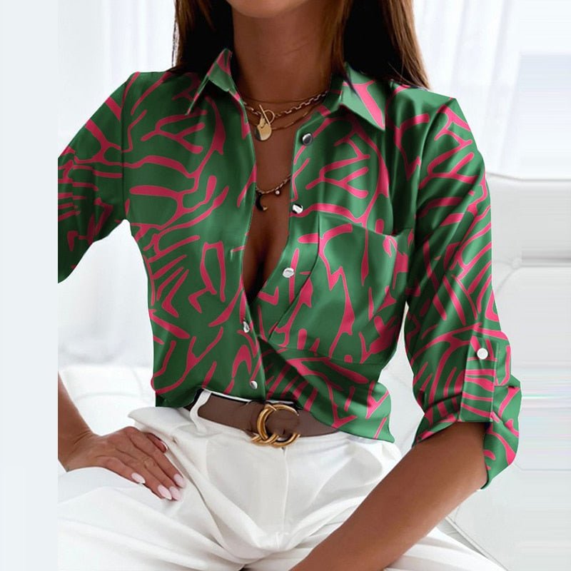 Vena Bluse mit Umlegekragen