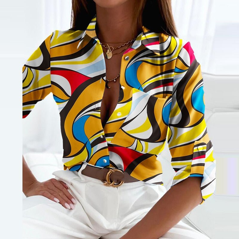 Vena Bluse mit Umlegekragen