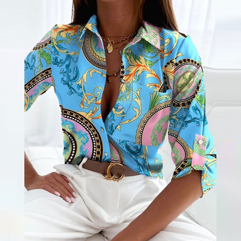 Vena Bluse mit Umlegekragen
