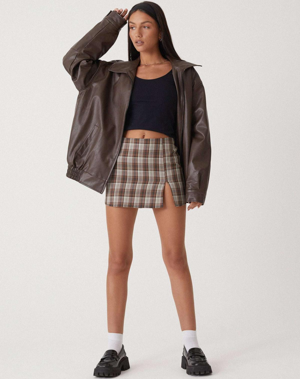 SUENTA Damen Oversized Lederjacke Elegante Für Jede Gelegenheit